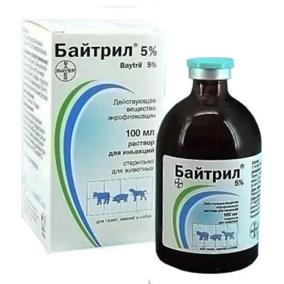 Антимикробный препарат Baytril 5%