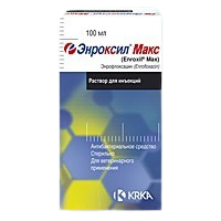 Раствор KRKA Енроксил Макс антибиотик пролонгированного действия, 100 мл
