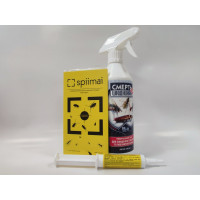 Набір для боротьби з тарганами №2 (Фіпрогель 1 шт, Смерть шкідникам №2 по 500 мл 1 шт, Клейові пастки проти тарганів та мурах з аттрактантом 10 шт)