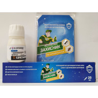 Набір для боротьби з тарганами №1 (Захисник клейова пастка від тарганів та мурах 10 шт , К-отрин 1 шт , Захисник гель від тарганів 2 шт)