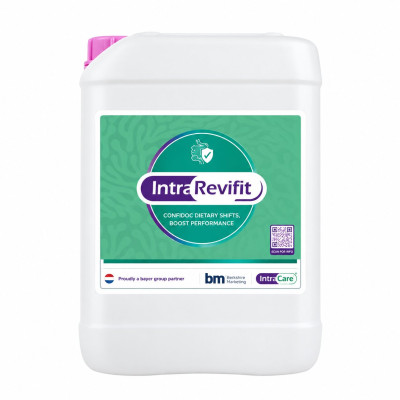 Інтра Revifit, 10л (при харчових дисбалансах під час перехідних періодів у раціоні, в тому числі пригнічення E.coli)